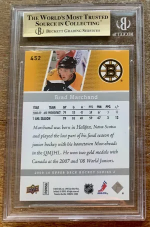 Brad Marchand 2009-10 Young Guns BGS 9.5 back
