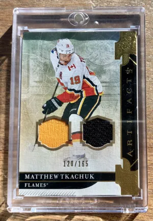 2019-20 Artifacts Dual Jersey Matthew Tkachuk 120/165 front