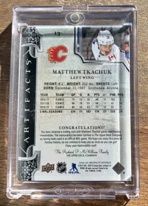 2019-20 Artifacts Dual Jersey Matthew Tkachuk 120/165 back