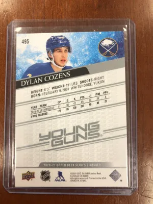 Dylan Cozens Young Guns back