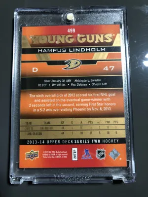 Hampus Lindholm UD Exclusives Young Guns back