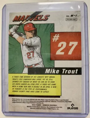 2022 Panini Donruss Mike Trout Marvels back