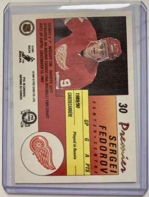 1990-91 O-Pee-Chee Premier Sergei Frederic back