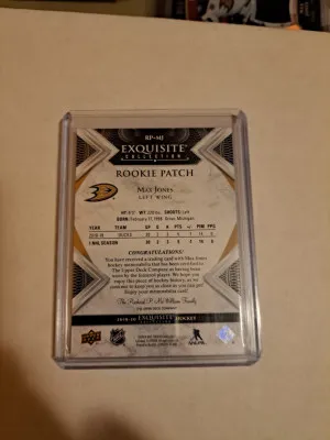 Max Jones rookie patch back