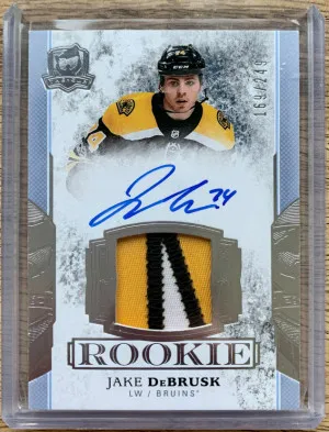 2017-18 The Cup Jake Debrusk Rookie Patch Auto /249 front