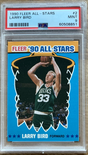 1990 Fleer All Stars Larry Bird PSA 9 front