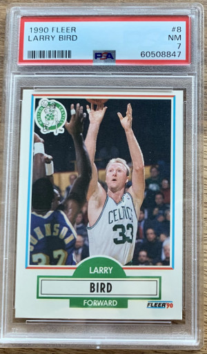 1990 Fleer Larry Bird PSA 7 front
