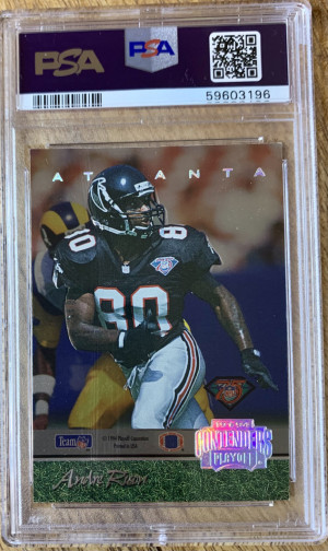 1994 Playoff Contenders Back-to-Back Andre Rison Deion Sanders #16 HOF PSA 7 back