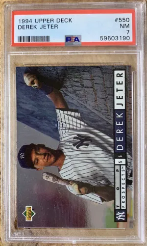 1994 Upper Deck #550 Derek Jeter PSA 7 Near Mint HOF front
