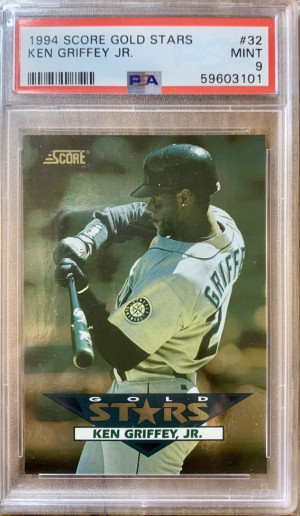 Ken Griffey Jr 1994 Score GOLD STARS #32 PSA 9 front