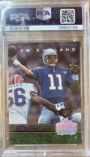 1994 Playoff Contenders Back-to-Back #2 Drew Bledsoe/ John Elway PSA 7 back