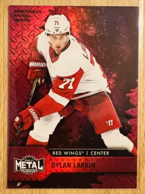 2020-21 Metal Universe Precious Metal Gems Red /100 Dylan Larkin front