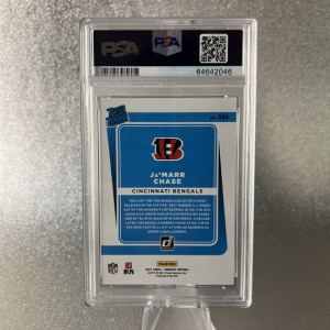 2021 DONRUSS 262 JA'MARR CHASE RC PSA 10 back