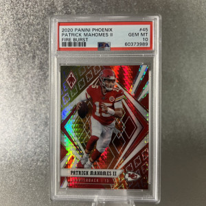 2020 PANINI PHOENIX 45 PATRICK MAHOMES II FIRE BURST PSA 10 front