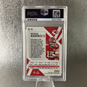 2020 PANINI PHOENIX 45 PATRICK MAHOMES II FIRE BURST PSA 10 back