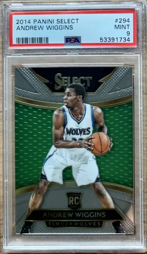 2014 Panini Select Andrew Wiggins #294 PSA 9 MINT Rookie RC front