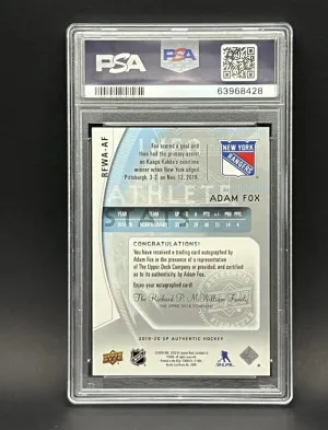 2019 SP Authentic Adam Fox ‘09 Retro Future Watch PSA 10 /399 back