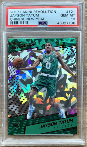 Jayson Tatum 2017-18 Panini Revolution #121 Chinese New Year PSA 10 Rookie RC front