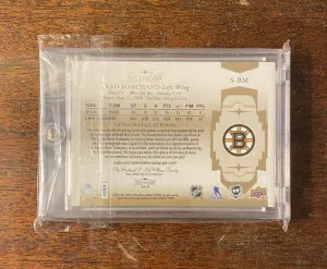 2019 Upper Deck Splendor Brad Marchand Patch Auto /36 back
