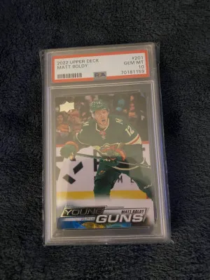 2022 Upper Deck Matt Boldy PSA 10 back