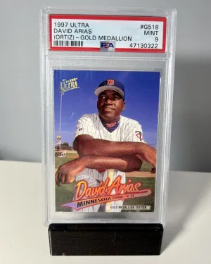1997 Fleer Ultra David Arias “David Ortiz” Gold Medallion PSA 9 front