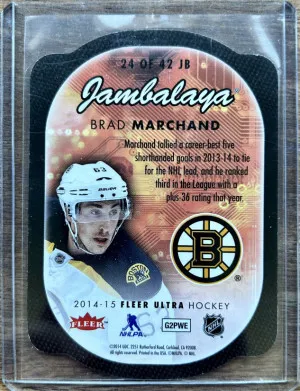 2014-15 Fleer Ultra EX Jambalaya #24 Brad Marchand back