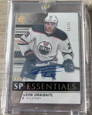 2019-20 Upper Deck SP Authentic Hockey Leon Draisaitl  SP Essentials Autograph /25 front