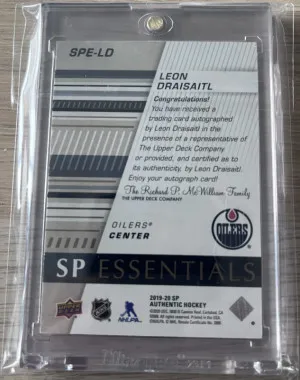 2019-20 Upper Deck SP Authentic Hockey Leon Draisaitl  SP Essentials Autograph /25 back