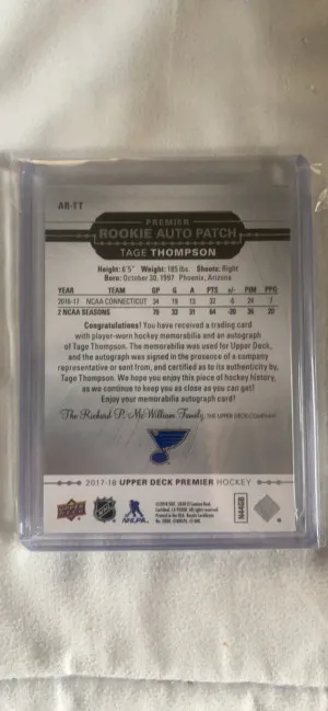 Tage Thompson Premier RPA /299 4 * colour patch back