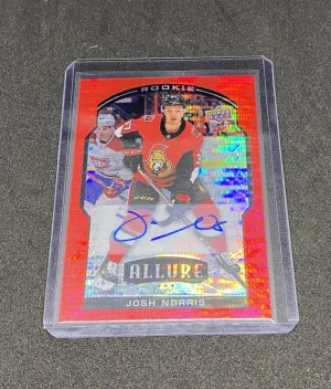 2020-21 Upper Deck Allure Josh Norris Red Rainbow Auto RC /299 #78 front
