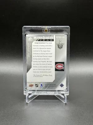 2021-22 SP Game Used Cole Caufield 2021 Stanley Cup Banner Year Relics Rookie Card back