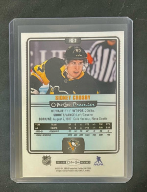 2021 O-Pee-Chee Premier Sidney Crosby Tall Boys Full Sized SP Easter Egg back