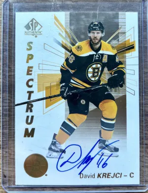 2016-17 SP Authentic David Krejci Spectrum On Card Auto front
