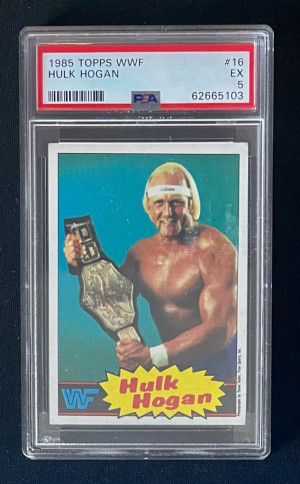 1985 Topps WWF Hulk Hogan #16 PSA 5 front