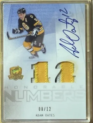 Adam Oates The Cup Honorable Numbers Patch Auto /12 back
