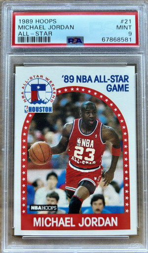 1989 Hoops All-Star Michael Jordan #21 PSA 9 MINT HOF GOAT Chicago Bulls front