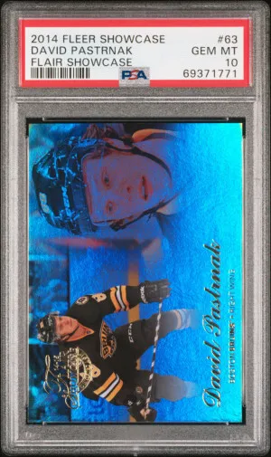 2014 FLEER SHOWCASE FLAIR SHOWCASE #63 DAVID PASTRNAK RC PSA 10 front