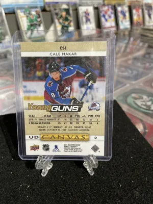 Cale Makar canvas young guns back