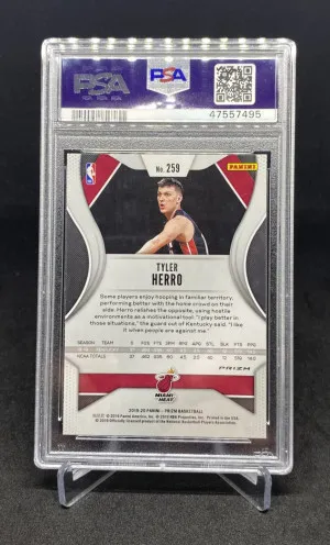 2019-20 Panini Silver Prizm #259 Tyler Herro RC Rookie Card PSA 10 back
