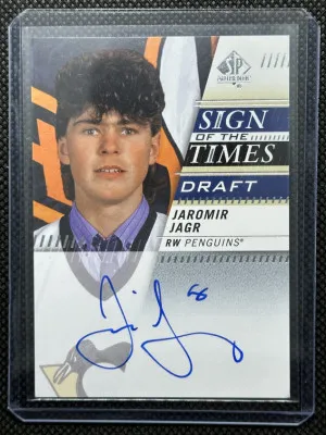 Jaromir Jagr 20/21 SP Authentic Sign of the Times front