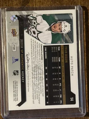 Tyler seguin SP Authentic Auto Patch back