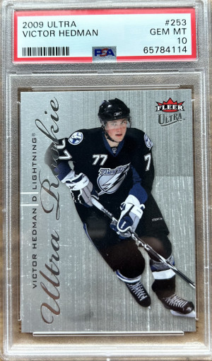 2009 ULTRA #253 VICTOR HEDMAN RC PSA 10 front