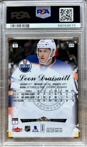 2014 FLEER SHOWCASE FLAIR #69 LEON DRAISAITL RC PSA 10 back