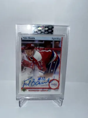 2020-21 UD Clear Cut Peter Bondra Auto 91-92 Tribute Rookie Auto front