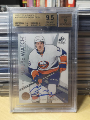 2016/17 Upper Deck SP Authentic Future Watch Autograph Matthew Barzal #170 front