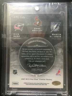 Rick Nash / Dany Heatley / Martin St. Louis back