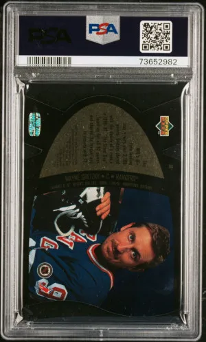 1997-98 Upper Deck SPX Wayne Gretzky GOLD Hologram Die-Cut PSA 8 back