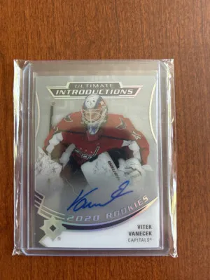 Vitek Vanecek Ultimate Introductions Rookie Auto front