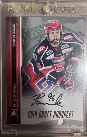 2014 ITG Draft Prospects David Pastrnak Auto A-DP2 Gold Edition front