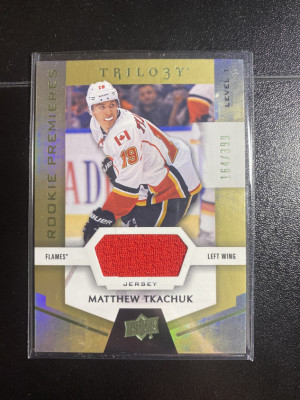 Matthew Tkachuk 16-17 Trilogy Rookie Premiers Jersey Level 1 164/399 front